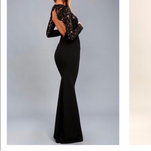 Lulus Dresses & Skirts - Lulus glamorous black long sleeve lace dress